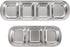 Compartment Pet Tray Food Bowls - 2pcs Stainless Steel Divided Pet Dishes for Kitten Small Dogs Food Water Feeder