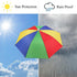 Umbrella Hat, 27" Diameter Rainbow Hands-Free Fishing Cap, Sunhat for Kids, Men & Women