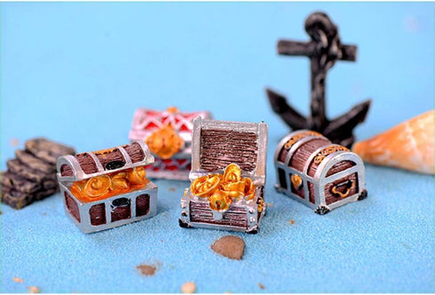 POPETPOP 4pcs Treasure Chest Ornament for Aquarium Fish Tank Home