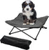 Elevated Dog Bed - Portable Raised Cot for Indoor & Outdoor, Comfortable Padded Filling, 28x28x8inch, Carrying Bag