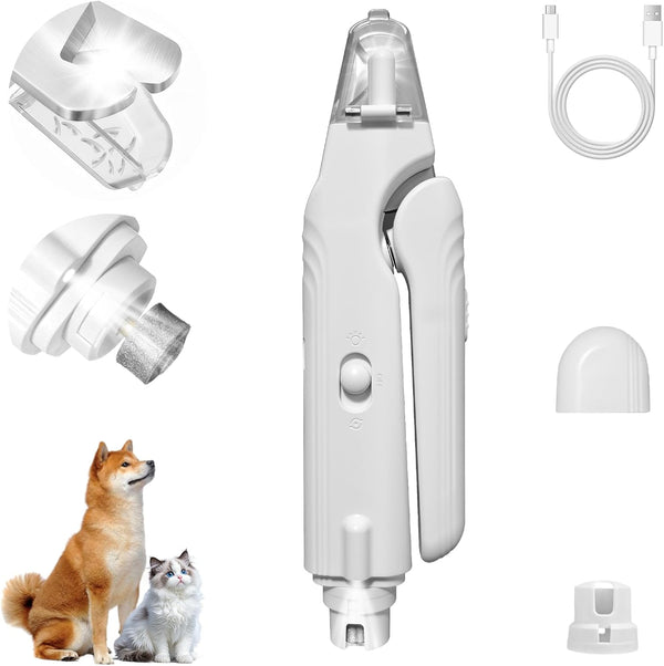 GLOWLY SUN 2-in-1 Dog Nail Clippers and Cat Nail Clippers with Light, Quick Sensor