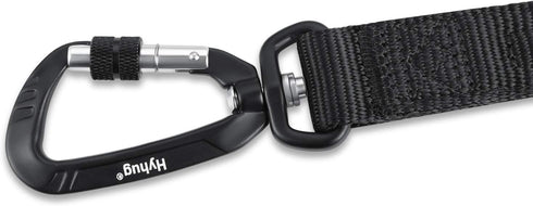 Hyhug Pets 24 Inches Nylon Durable Short Leash with Comfortable Handle and Lightweight Aviation Aluminium Clip Lead- for Large Medium Dogs Daily Necessities. (Black)