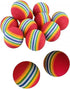Colorful Soft Foam Rainbow Play Balls for Pet Dog and Cat Toys, 12 Count