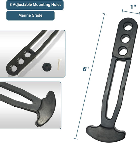 Telescoping Ladder Strap for Boat Yacht, Rubber Strap Secure Retaining Latch Band with Adjustable Mounting Holes