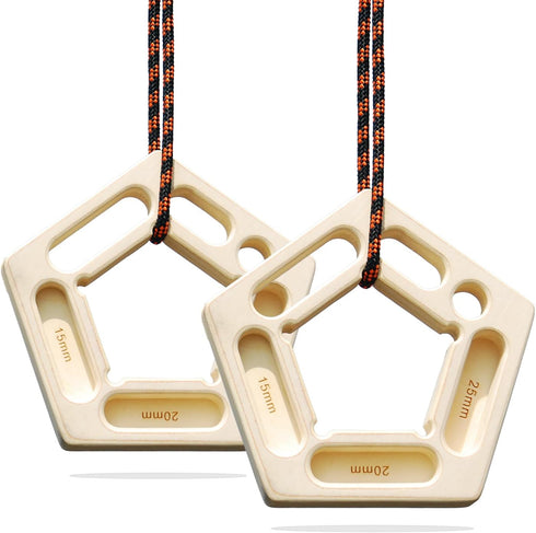 Portable Hangboard Rock Climbing, 2 Pack Lightweight Wooden Climbing Fingerboard for Bouldering,