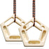 Portable Hangboard Rock Climbing, 2 Pack Lightweight Wooden Climbing Fingerboard for Bouldering,
