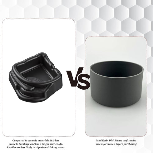 Aysatogc 6 (1.65" 0.59" Pcs Spider Micro Water Bowl, Mini Resin Dish Tiny Bowl Enclosure Accessories for Tarantula