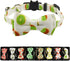 Cat Collar Bow Tie with Bell, Breakaway Kitten Collar, Cool Fruits Design, Adjustable 7.5-11in (Kiwi)