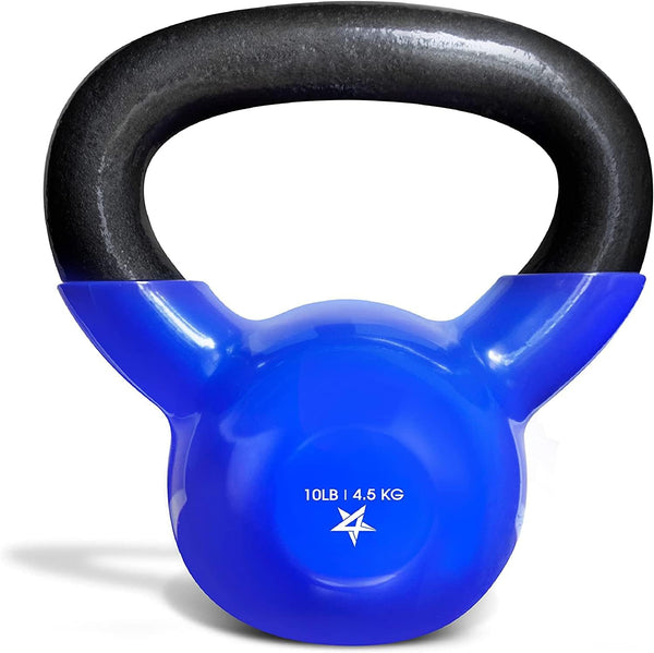 Yes4All 5-65lbs Kettlebells | Vinyl Coated Cast Iron for Dumbbell Weights Exercises
