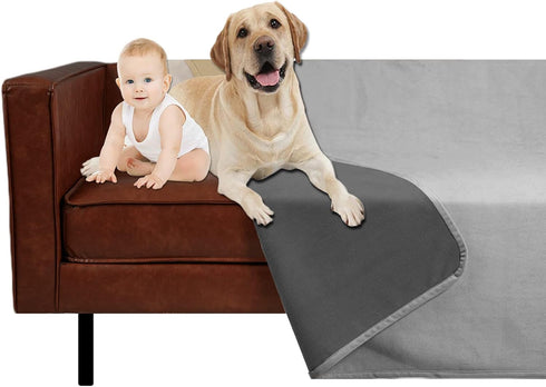 Ameritex Reversible Pet Bed Blanket - 100% Waterproof Velvet, Super Soft for Sofa and Bed