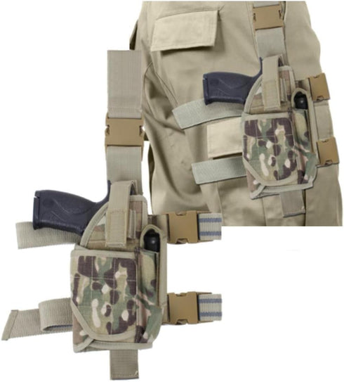 Rothco Adjustable Multi Cam Military Deluxe Drop Leg Holster