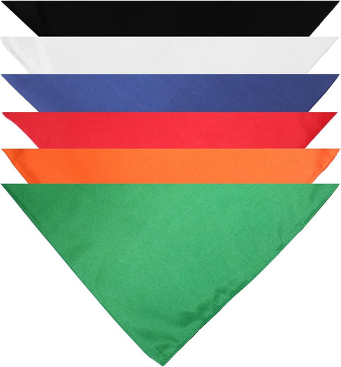 Mechaly Dog Plain Bandanas, 2 Pack Scarf Triangle Bibs for Small, Medium Dogs