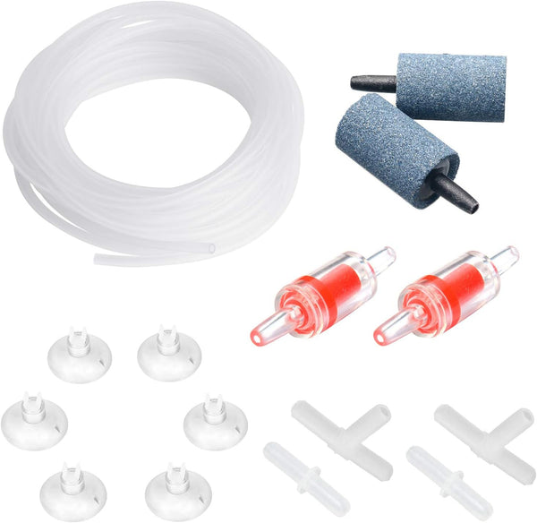 Pawfly Airline Tubing Standard Aquarium Air Pump Accessories with Air Stones and Connectors