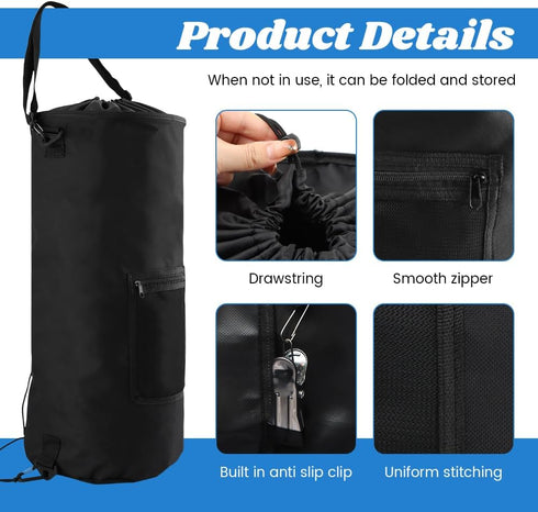 Rinelavie 10-13 Waterproof Boat Trash Can Bag,Leakproof Boats Trash Bag,Marine Boats Garbage Can,Reusable Boat Garbages