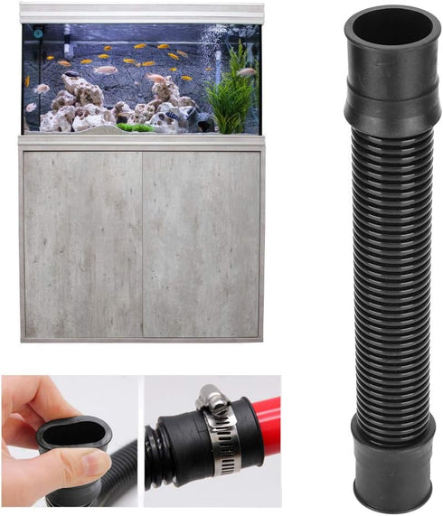 Aquarium Water Hose, 25mm PVC Tubing for Fish Corrugated Hose Water Supply and Bellows Pump Connection