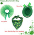 Vehomy Pet Dog Saint Patrick's Day Costume, Green Dog Top Hat, Shamrock Bandana, and Tutu Skirt for Girls