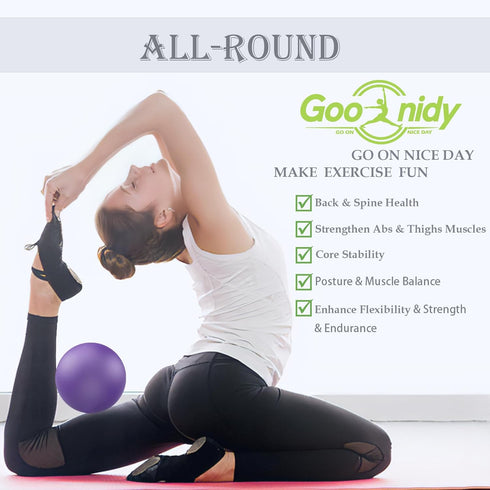 Soft Pilates Ball 9 Inch, Ideal for Physical Therapy, Yoga, Core Medicine, Mini Rubber Fitball