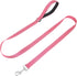 Reflective Nylon Dog Leash for Walking, Strong Leash with Padded Handle for Medium and Large Dogs, 6 FT, Hot Pink