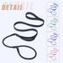 Slip Lead Dog Leash - 6ft Black Training Leash with Double Handle, Soft Leather Nylon Slip Leash and Collar for Small,