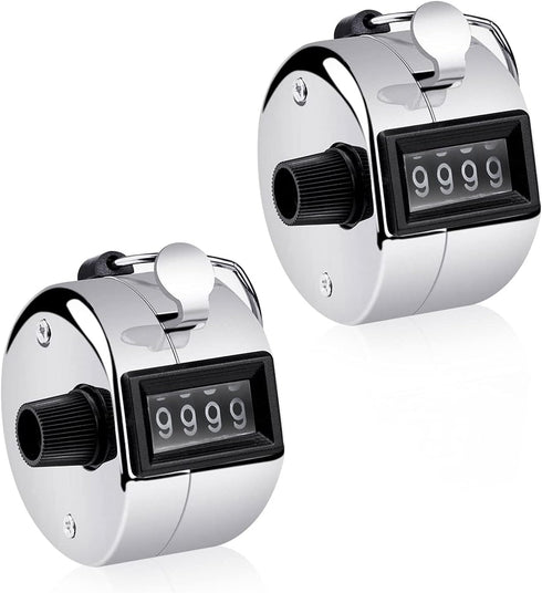 SLTG2020 2PCS Set Portable 4 Digit Handheld Number Click Golf Counter Tally Recorder