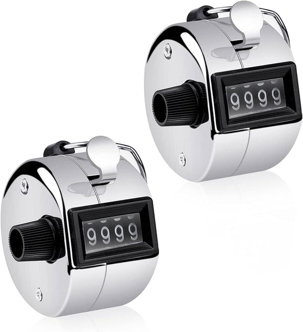 SLTG2020 2PCS Set Portable 4 Digit Handheld Number Click Golf Counter Tally Recorder