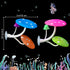 5 pcs Betta Mushroom Hammock + Leaf Pads - Fish Tank Silicone Soft Aquarium Playing Pads with Suction Cup Decorations