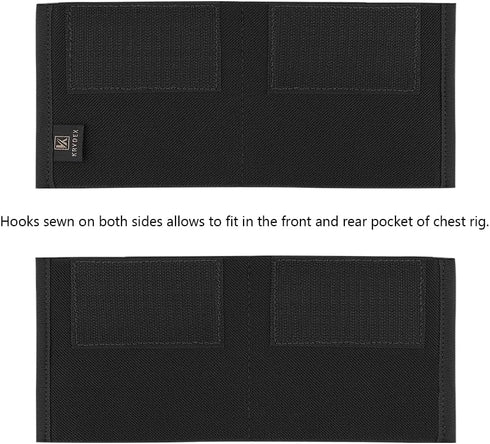 KRYDEX Elastic Double 7.62 Magazine Holder with Hook Fasteners for MK3 and MK4 Chest Rig