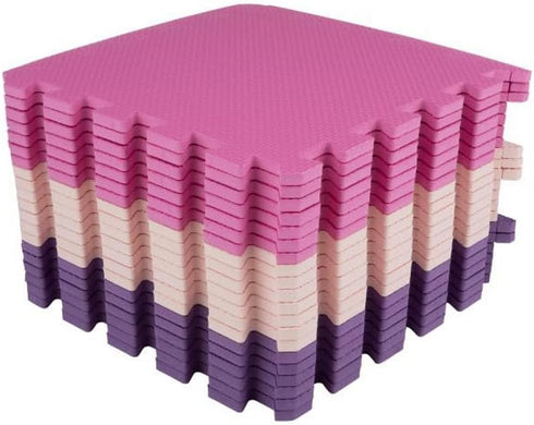 Puzzle Mat EVA Foam Floor Tiles 20-Pack Multicolor Exercise Mat or Baby Play Mats by Stalwart