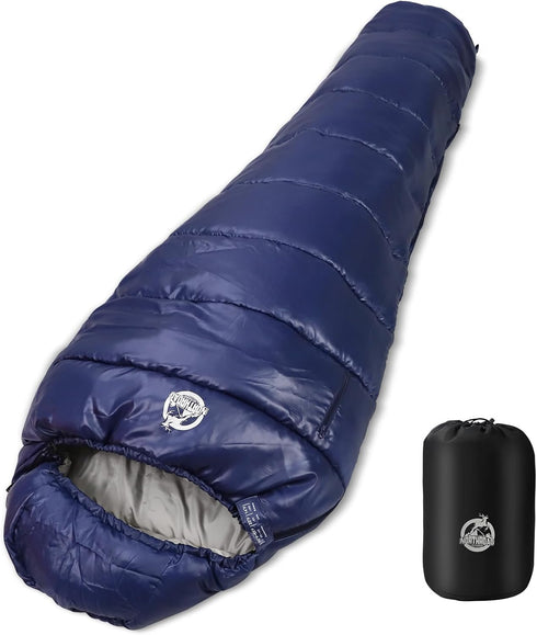 Mummy Sleeping Bag 14-59?, 3-4 Season Lightweight Washable for Outdoor Camping Hiking Travel