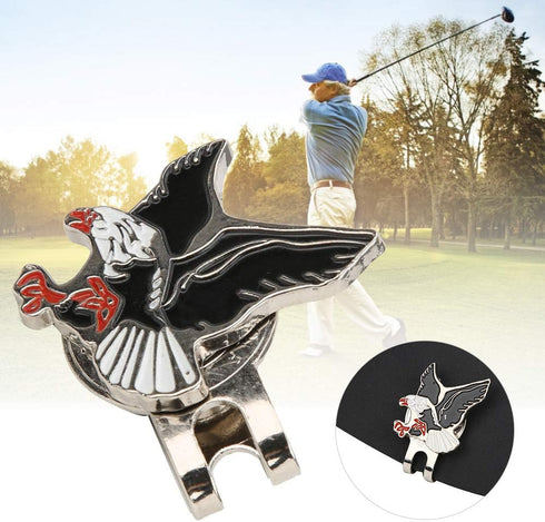 Restokki Portable Mini Golf Ball Marker Eagle Bird Magnetic Hat Clip for Golf Training Aids Outdoor Accessory