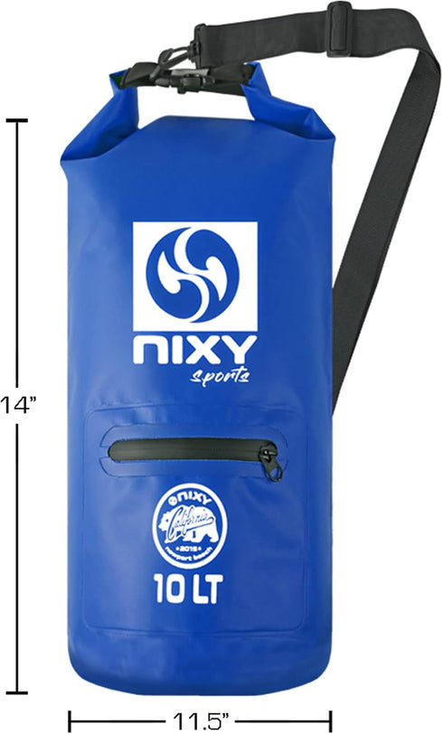 NIXY Waterproof Dry Bag 10L Roll Top, Lightweight and Durable for Paddleboarding, Kayaking, Hiking, Camping, Beach