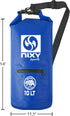 NIXY Waterproof Dry Bag 10L Roll Top, Lightweight and Durable for Paddleboarding, Kayaking, Hiking, Camping, Beach