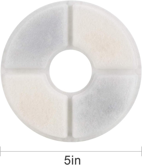 Wonder Creature Cat Water Fountain Filter Replacement - Round Carbon Filters for 81oz/2.4L Automatic Pet Fountain (8