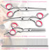 6 in 1 Professional Stainless Steel 4CR Safety Round Tip Dog Grooming Scissors, Anti-Rust Shears Cat Grooming Scissors Pet Kit, Thinning Straight Comb for Long Short Hair-Pink by BamLue