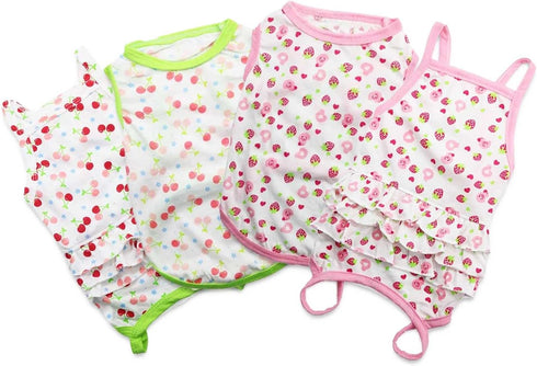 4 Packs Small Dog Dresses, Puppy Dresses for Pet Dogs, Girl Clothes Dresses for Girls