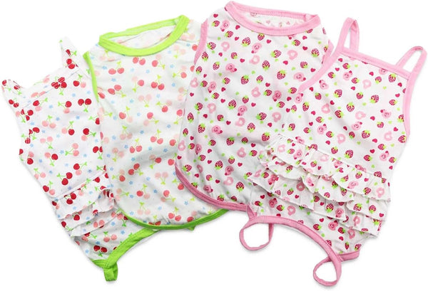 4 Packs Small Dog Dresses, Puppy Dresses for Pet Dogs, Girl Clothes Dresses for Girls