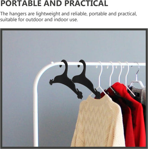 ULTECHNOVO Pet Clothing Hanger, 10PCS Plastic Skid Dog Puppy Cat Clothes Rack for Small Animals