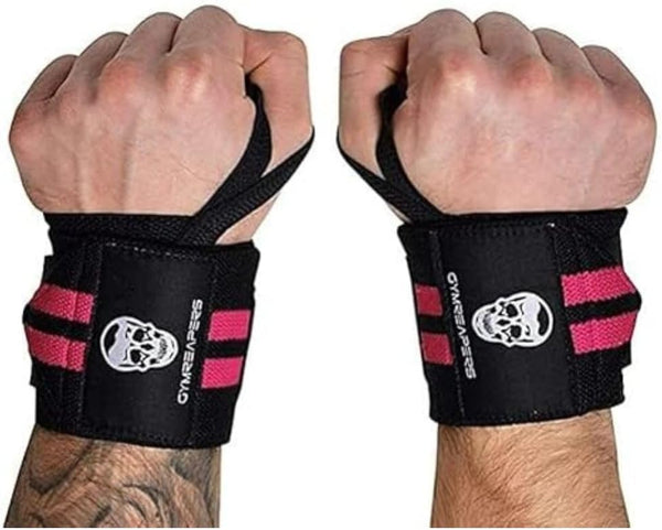 Gymreapers Weightlifting Wrist Wraps, 18" Professional Quality Support for Powerlifting & Strength Training