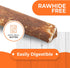 Canine Naturals Peanut Butter Chew Dog Treats - 100% Rawhide Free, All-Natural, 2 Pack of 4 Inch Rolls for Dogs 20-50lb