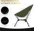 Backpacking 330 lbs MOON LENCE Portable Camping Chair, Lightweight Folding Hiking Chair, Plus Size Compact Yet, Support