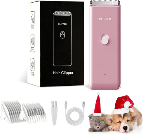 Home Professional Dog Grooming Kit Clipper, Low Noise USB Rechargeable for Dog & Cat Grooming
