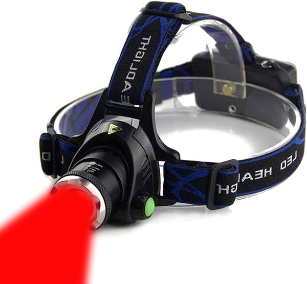 Red Light Headlamp, 3 Mode Zoomable Red LED Headlight, Adjustable Focus for Astronomy, Night Observation