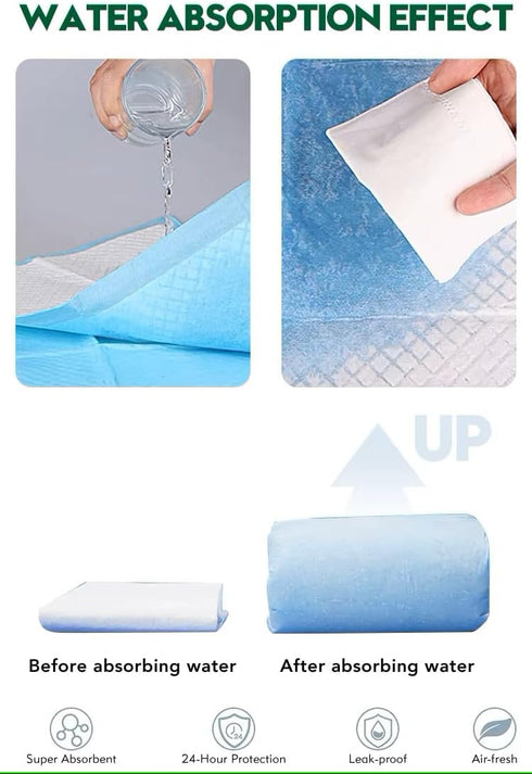 Generic 50 Count, 2222 5-Layer Pet Potty Training Pads for Cats & Dogs Super-Absorbent Leak-Proof, Quick-Dry Surface