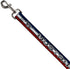 Buckle-Down Pet Leash - Mustang/Text w/Tri-Bar Stripe - 4 Feet Long, 1/2" Wide