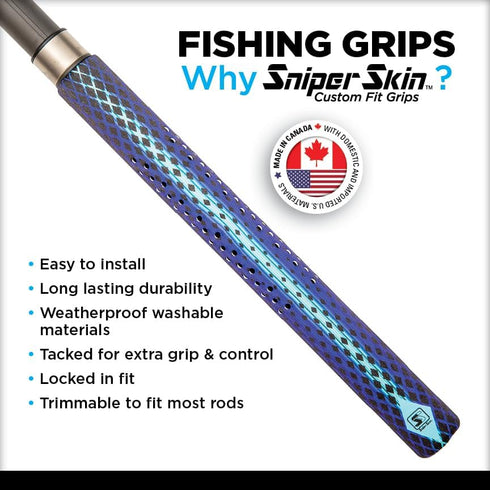 SNIPER SKIN Fishing Rod Grip - Adjustable Waterproof Fishing Gear Accessories, Strong Replacement Grip