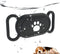 Waterproof Dog Collar Holder for Samsung Galaxy SmartTag2, Silicone GPS Tracker Loop Holder, Anti-Lost Case (Black)