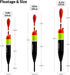 THKFISH Fishing Bobbers, Slip Bobbers for Fishing, Balsa Floats Crappie Fishing Bobbers (1/6oz, 3/8oz, 1/2oz)
