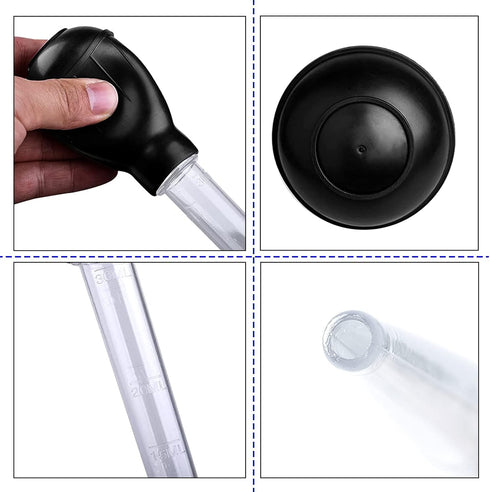 Aquarium Multifunction Dropper Pipette, Manual Cleaner Water Changer Tool for Fish Tank, 30ml Coral Feeder