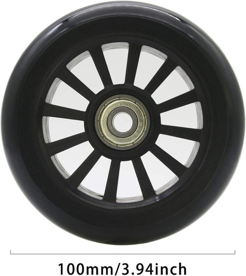 Z-FIRST 100mm Scooter Wheels - 100mm Pro Kick Scooter Wheels Replacement Pair-Plastic Core 100mm Scooter Wheels for Razor Fuzion Scooters (2) by Z-FIRST