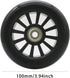 Z-FIRST 100mm Scooter Wheels - 100mm Pro Kick Scooter Wheels Replacement Pair-Plastic Core 100mm Scooter Wheels for Razor Fuzion Scooters (2) by Z-FIRST